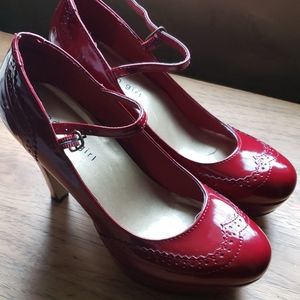 Steve Madden Red Mary Janes Size 8